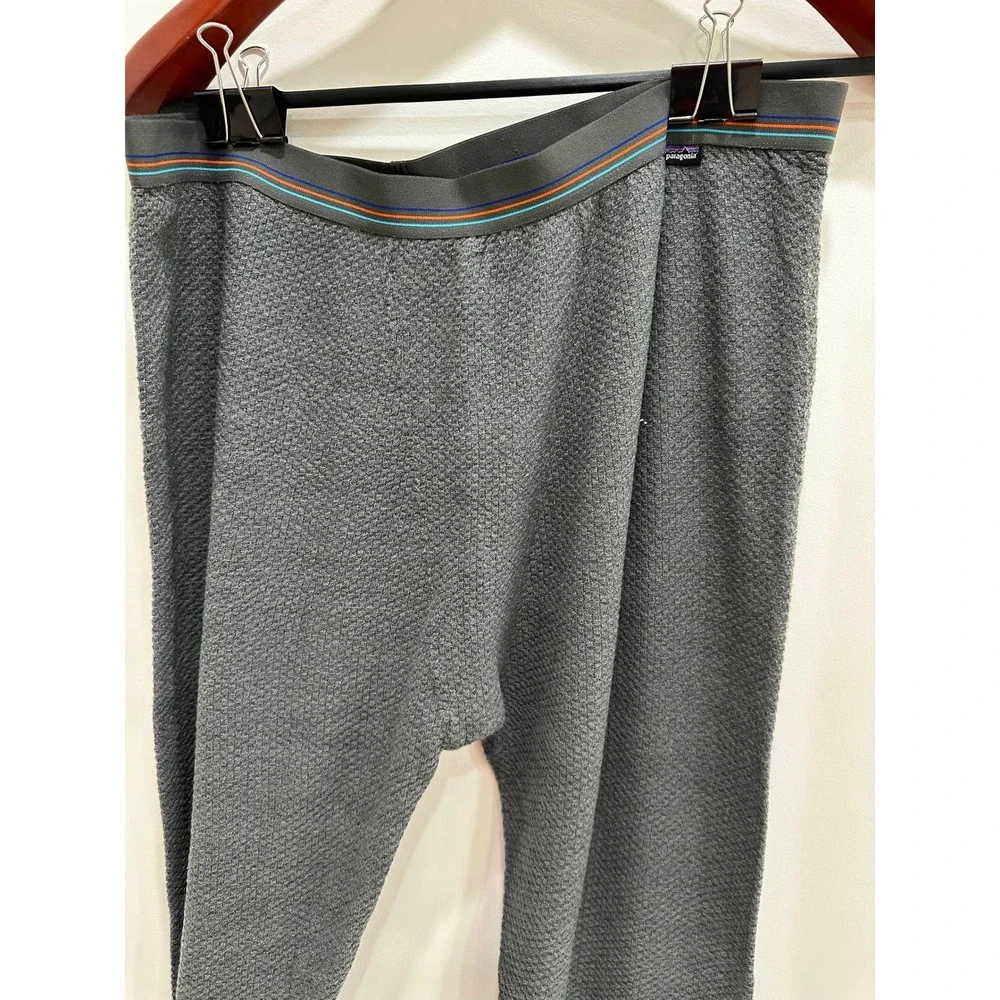 Patagonia Capilene Air Bottoms Mens XXL Gray Merino Wool Base Layer Leggings